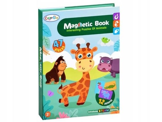 Książka magnetyczna dla dzieci, układanka ze zwierzętami Inna marka