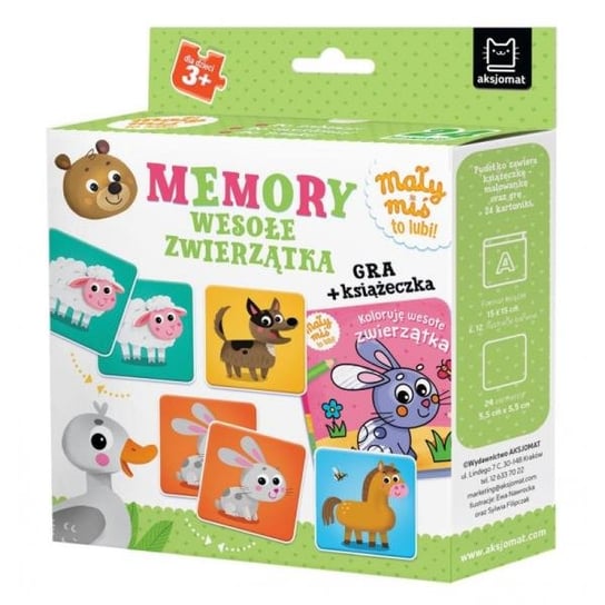 Książka Memory. Wesołe zwierzątka. Mały miś to lubi! Gra + książeczka, 3+ Inna marka