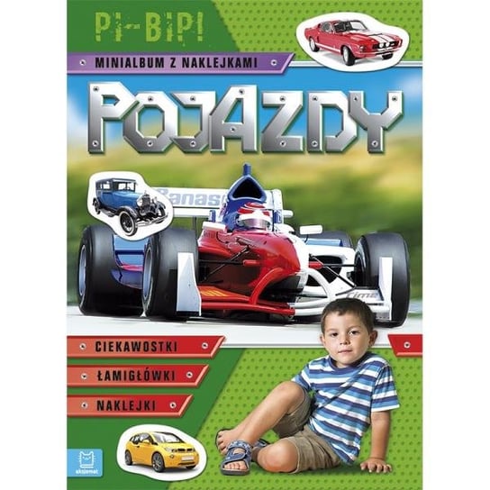 Książka Pojazdy. Pi-bip! Minialbum z naklejkami (zielone) Inna marka