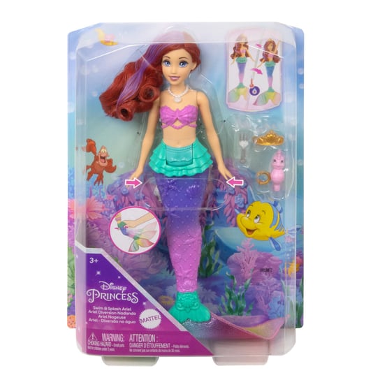 Księżniczkai Disneya, syrenka Ariel, HPD43 Mattel