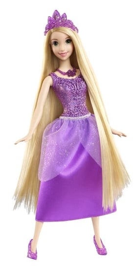 Księżniczki Disneya, Błyszczące księżniczki, lalka Roszpunka, X9381 Mattel