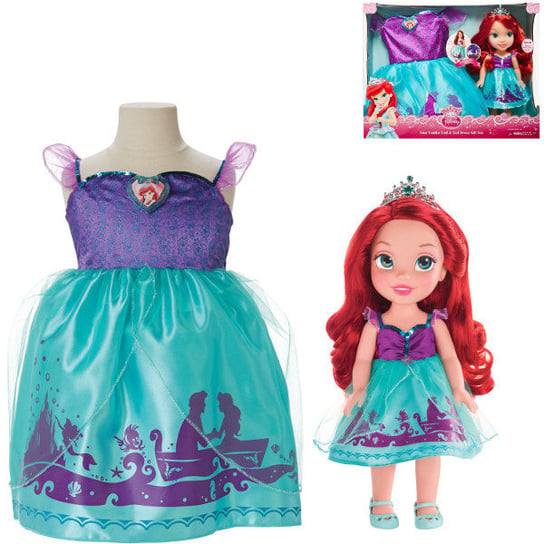 Księżniczki Disneya, lalka Ariel + sukienka dla dziewczynek Jakks Pacific