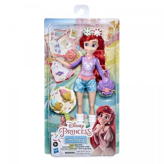 Księżniczki Disneya, lalka Comfy Squad Przygody Księżniczki Ariel Hasbro