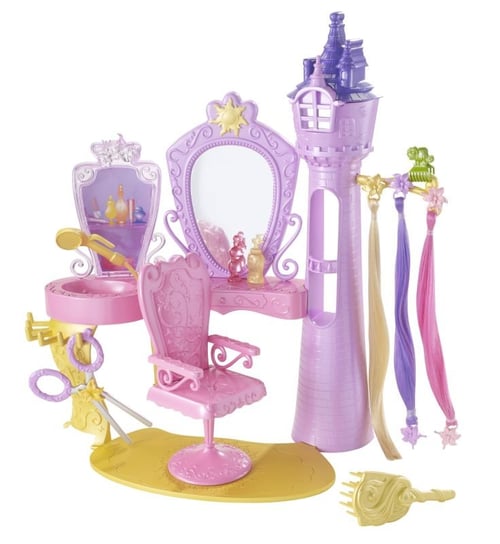 Księżniczki Disneya, salon fryzjerski Roszpunki, X9385 Mattel