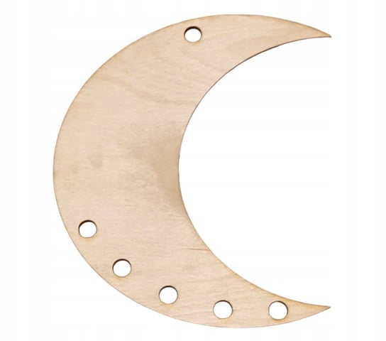 Księżyc drewniany pełny 13 x 15 cm Baza z dziurkami Scrabki gr. 3 mm Inna marka