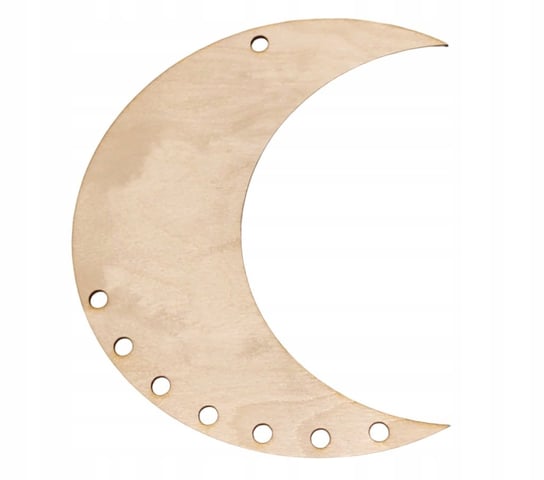 Księżyc drewniany pełny 17 x 20 cm Baza z dziurkami Scrabki gr. 3mm Inna marka
