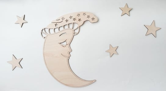 Księżyc I Gwiazdki Drewniana Dekoracja Do Pokoiku Dziecięcego Boho K229 Inna marka