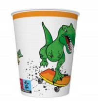 Kubeczki papierowe 8 szt 250ml Crazy Dino PartyPal