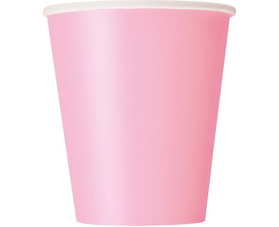 Kubeczki papierowe, Classic, różowe jasne, 266 ml, 8 sztuk Unique