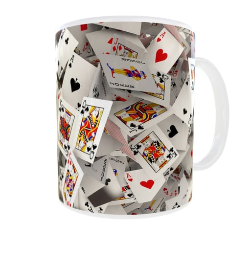 Kubek 300ml Kolekcja 3D v13 Karty Poker pik Mrapol
