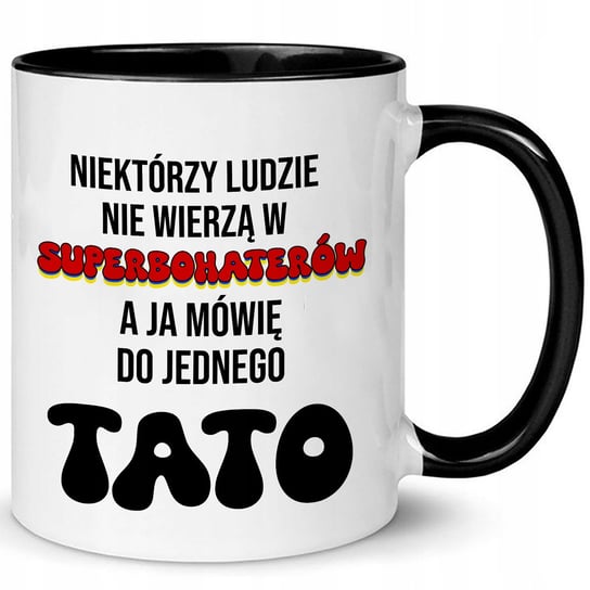 KUBEK 330ML SUPER PREZENT NA DZIEŃ OJCA DLA TATY TATA SUPERBOHATER WZORY StyleCouture