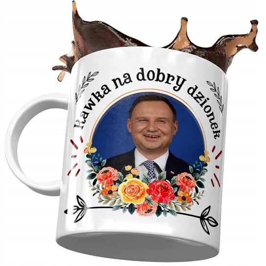 Kubek Andrzej Duda Prezydent Politycy na Prezent z Nadrukiem ze Zdjęciem PoliDraw