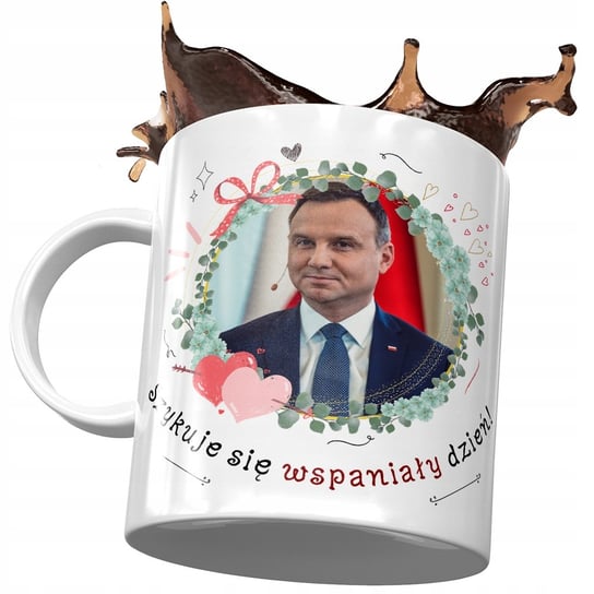 Kubek Andrzej Duda Prezydent Politycy na Prezent z Nadrukiem ze Zdjęciem PoliDraw