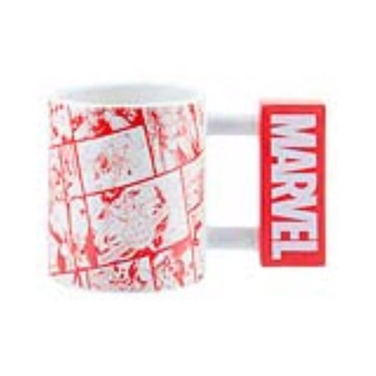 Kubek ceramiczny, 3D Marvel Logo, 300 ml, MaxiProfi, czerwony MaxiProfi