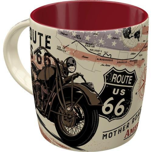 Kubek ceramiczny 43061 Route 66 Bike Map Nostalgic-Art Merchandising Nostalgic-Art Merchandising