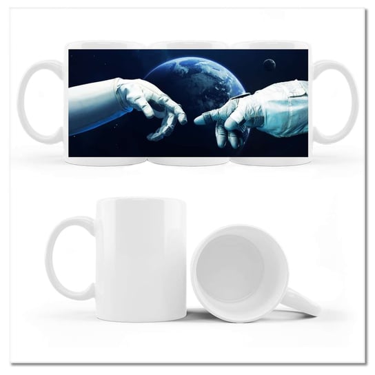 Kubek ceramiczny, Astronauci w Kosmosie, 330 ml, ZeSmakiem, biały ZeSmakiem