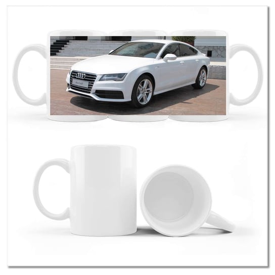 Kubek ceramiczny, Audi A7 Samochód Auto, 330 ml, ZeSmakiem, biały ZeSmakiem