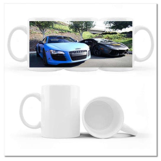 Kubek ceramiczny, Audi Samochody sportowe, 330 ml, ZeSmakiem, biały ZeSmakiem