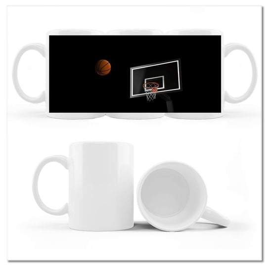 Kubek ceramiczny, BasketBall, 330 ml, ZeSmakiem, biały ZeSmakiem