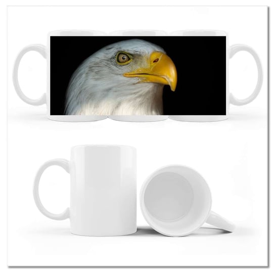 Kubek ceramiczny, Bielik amerykański ptak, 330 ml, ZeSmakiem, biały ZeSmakiem