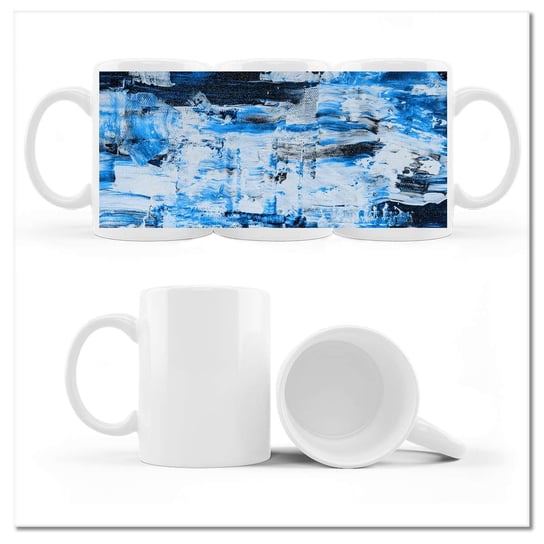 Kubek ceramiczny, Blue Wilfred 19-4052, 330 ml, ZeSmakiem, biały ZeSmakiem