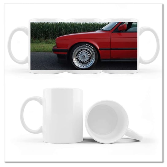 Kubek ceramiczny, BMW 3er, 330 ml, ZeSmakiem, biały ZeSmakiem