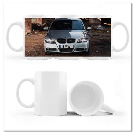 Kubek ceramiczny, BMW Samochód BUMA BeMkA, 330 ml, ZeSmakiem, biały ZeSmakiem