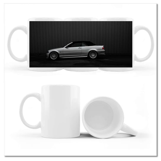 Kubek ceramiczny, BMW samochód BUMA BeMkA, 330 ml, ZeSmakiem, biały ZeSmakiem