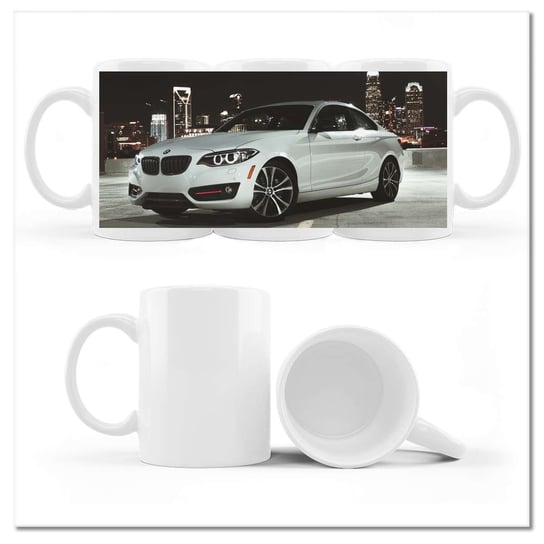 Kubek ceramiczny, BMW Samochody Auta Beemki, 330 ml, ZeSmakiem, biały ZeSmakiem
