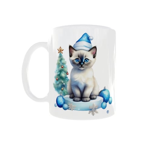 Kubek ceramiczny, Boże Narodzenie, Kociarza Kot Cate V16, 300 ml Inna marka