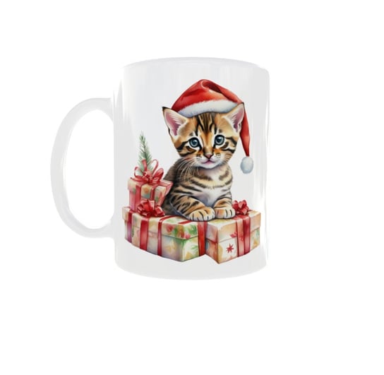Kubek ceramiczny, Boże Narodzenie, Kociarza Kot Cate V5, 300 ml Inna marka