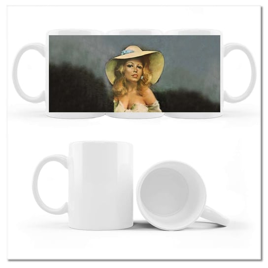 Kubek ceramiczny, Brigitte Bardot, 330 ml, ZeSmakiem, biały ZeSmakiem