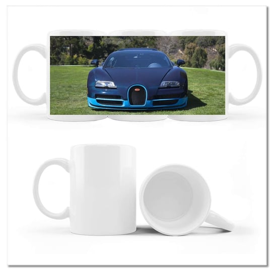 Kubek ceramiczny, Bugatti Auto, 330 ml, ZeSmakiem, biały ZeSmakiem