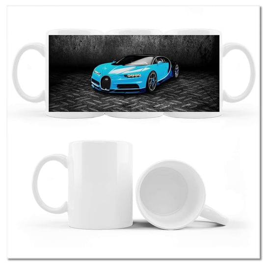 Kubek ceramiczny, Bugatti Auto dla chłopca, 330 ml, ZeSmakiem, biały ZeSmakiem