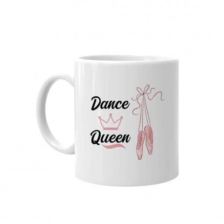 Kubek ceramiczny Dance Queen - Dla Tancerki 330 ml, Koszulkowy Koszulkowy