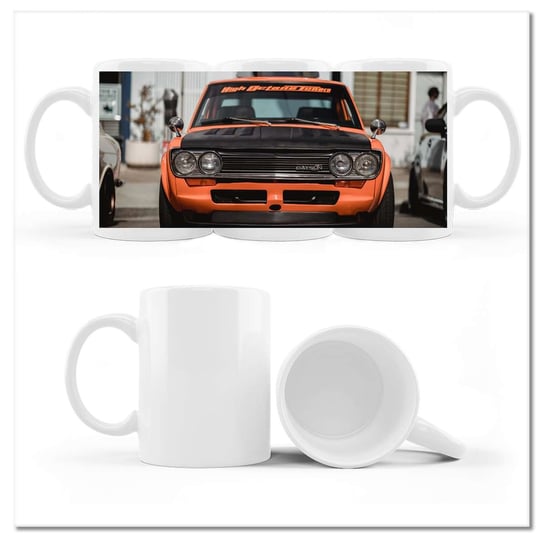 Kubek ceramiczny, Datsun Samochód Auto, 330 ml, ZeSmakiem, biały ZeSmakiem