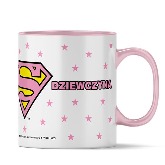 Kubek ceramiczny, DC Superman 264, 330 ml, różowy Inna marka