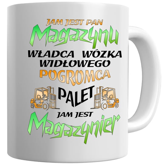 Kubek ceramiczny, Dla Magazyniera , 330 ml, Wondergift, biały Wondergift