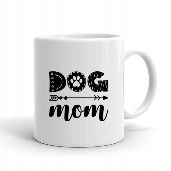 Kubek ceramiczny, dla Miłośnika Psów DOG MOM 01, 330 ml, StyleCouture, biały StyleCouture