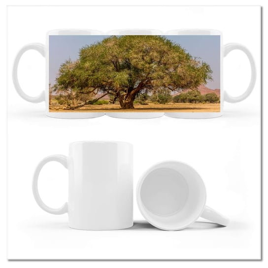 Kubek ceramiczny, Drzewo, 330 ml, ZeSmakiem, biały ZeSmakiem