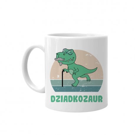 Kubek ceramiczny Dziadkozaur - Dla Dziadka 330 ml, Koszulkowy Koszulkowy