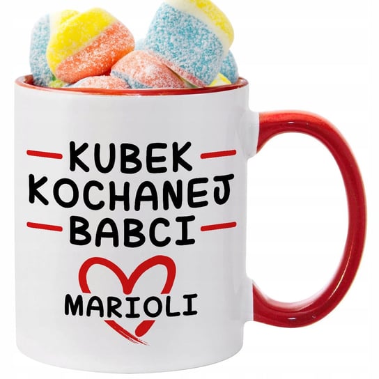 Kubek ceramiczny, Dzień babci, Kochanej Babci IMIĘ, 300 ml, StyleCouture StyleCouture