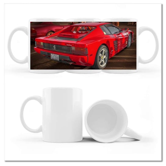 Kubek ceramiczny, Ferrari, 330 ml, ZeSmakiem, biały ZeSmakiem