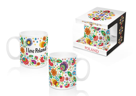 Kubek ceramiczny, Folklor I LOVE POLAND, 300 ml, Gift World Gift World