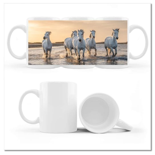 Kubek ceramiczny Foto Dzikie konie Wild Horses 330 ml, ZeSmakiem ZeSmakiem