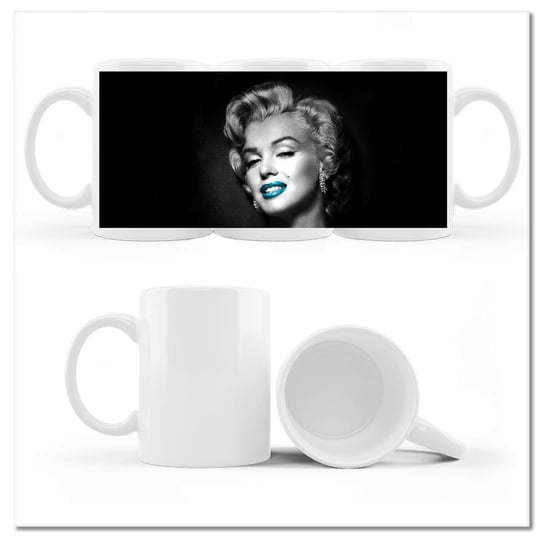 Kubek ceramiczny Foto Marilyn Monroe z ustami 330 ml, ZeSmakiem ZeSmakiem