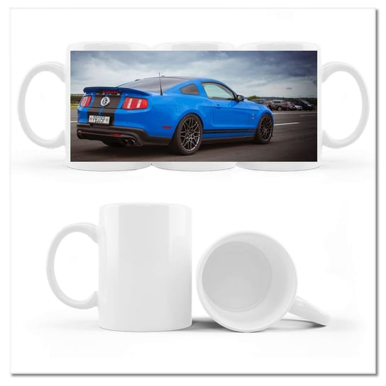 Kubek ceramiczny Foto Niebieski Ford Mustang 330 ml, ZeSmakiem ZeSmakiem
