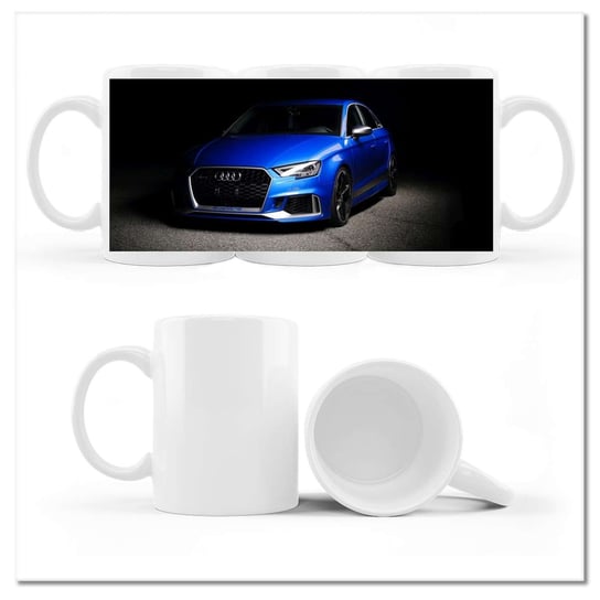 Kubek ceramiczny Foto Niebieskie Audi Quattro 330 ml, ZeSmakiem ZeSmakiem