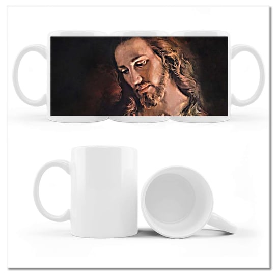 Kubek ceramiczny Foto Oblicze Jezusa Chrystusa 330 ml, ZeSmakiem ZeSmakiem