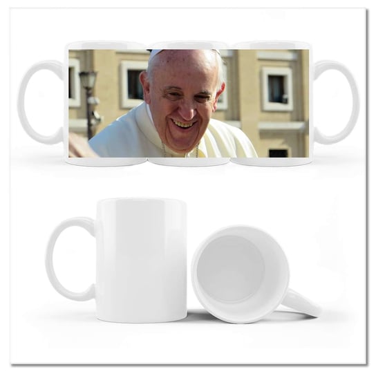 Kubek ceramiczny Foto Papież Franciszek Portret 330 ml, ZeSmakiem ZeSmakiem